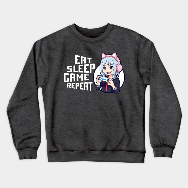 Gamer Girls Rule 3 Crewneck Sweatshirt by machmigo